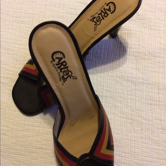 Carlos Santana Shoes - Carlos Santana slip-on high heel sandals, size 8